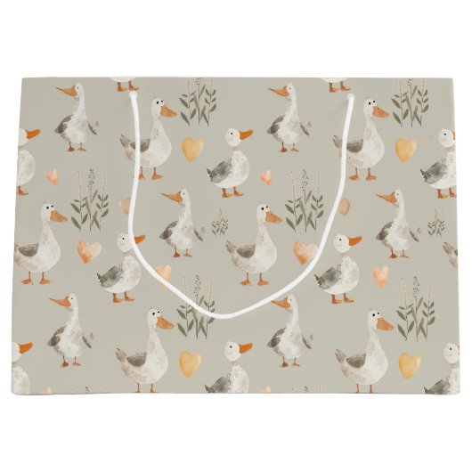 Schattigee Waterverf ganzen grote geschenktas Groot Cadeauzakje (Voorkant)