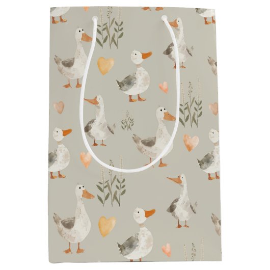 Schattigee Waterverf Ganzen Medium Gift Bag Cadeauzakje (Voorkant)