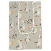 Schattigee Waterverf Ganzen Medium Gift Bag Cadeauzakje (Achterkant)