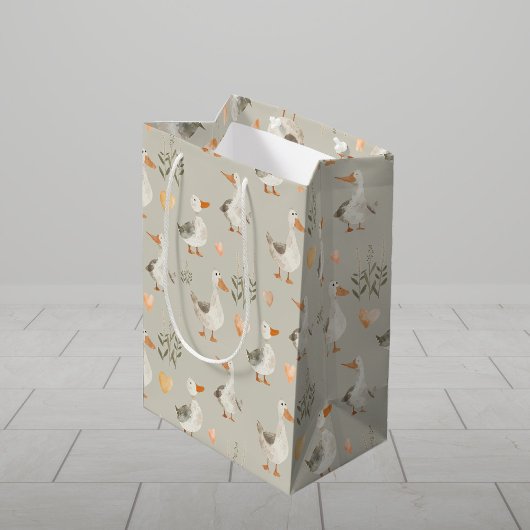 Schattigee Waterverf Ganzen Medium Gift Bag Medium Cadeauzakje