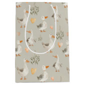 Schattigee Waterverf Ganzen Medium Gift Bag Medium Cadeauzakje (Voorkant)