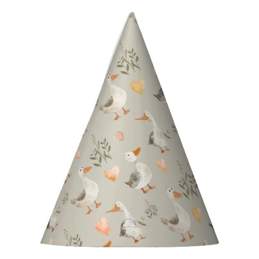 Schattigee Waterverf Ganzen Party Pet Feesthoedjes (Links)