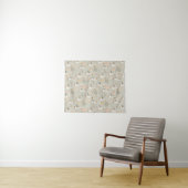Schattigee Waterverf Ganzen Tapestry / Achtergrond Wandkleed (In Situ (horizontaal))