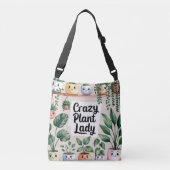 Schattigee Waterverf geanimeerde kamerplant Crossbody Tas (Voorkant)