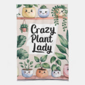 Schattigee Waterverf geanimeerde kamerplant Theedoek (Verticaal)