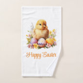 Schattigee Waterverf Gele Kip met Eieren Bad Handdoek (Handdoek)
