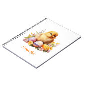 Schattigee Waterverf Gele Kip met Eieren Notitieboek (Linkerzijde)