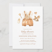 Schattigee Waterverf Genderneutraal Baby shower Kaart (Voorkant)