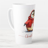 Schattigee Waterverf Gepersonaliseerde Kerstmis Pi Latte Mok (Linkerhoek)