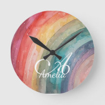 Schattigee Waterverf gepersonaliseerde regenboog