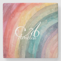 Schattigee Waterverf gepersonaliseerde regenboog