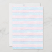 Schattigee Waterverf Geslacht Reveal Hartballon Kaart (Achterkant)