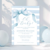 Schattigee Waterverf Gestreepte Bow Ribbon Baby Bo Kaart