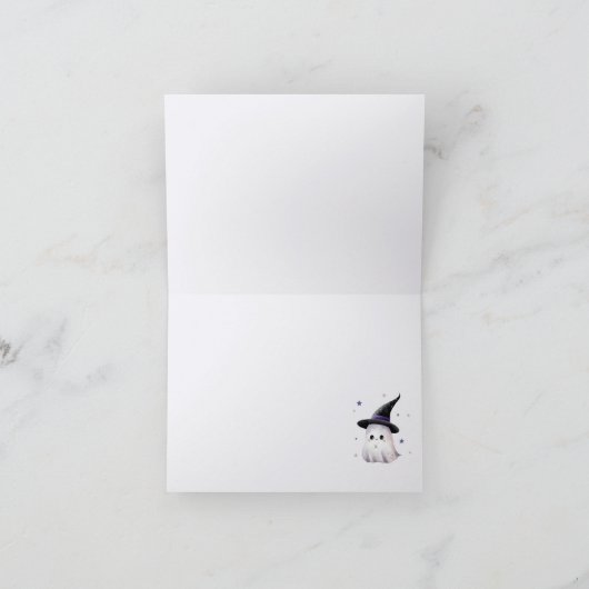 Schattigee Waterverf Ghost Baby shower Dank u kaar Bedankkaart (Binnen)