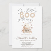 Schattigee Waterverf Ghost Boo Halloween Verjaarda Kaart (Voorkant)