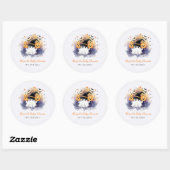 Schattigee Waterverf Ghost Pumpkin Gothic Baby sho Ronde Sticker (Vel)