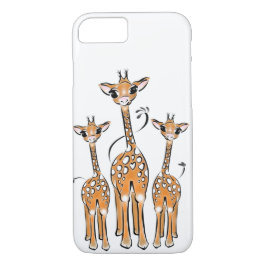 Schattigee waterverf Giraffes iPhone 8/7 Hoesje