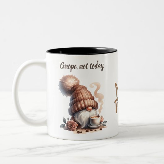 Schattigee Waterverf Gnome Coffee Mok (Links)