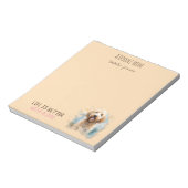 Schattigee Waterverf Goldendoodle Dog Notitieblok (Linkerzijde)