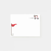 Schattigee Waterverf Golf Fun Golfer Winkelwagen Post-it® Notes (Voorkant)