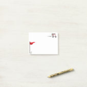 Schattigee Waterverf Golf Fun Golfer Winkelwagen Post-it® Notes (Op bureau)