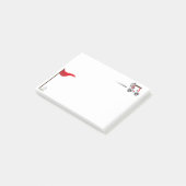 Schattigee Waterverf Golf Fun Golfer Winkelwagen Post-it® Notes (Schuin)