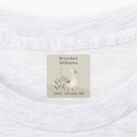 Schattigee Waterverf Goose Kinder Labels (Aangebracht)