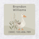 Schattigee Waterverf Goose Kinder Labels (Design 1)