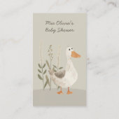 Schattigee Waterverf Goose QR Code Enclosure Kaart (Achterkant)