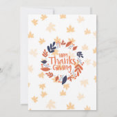 Schattigee Waterverf Gouden Bloemen Thanksgiving V Kaart (Achterkant)