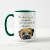 Schattigee Waterverf Grappige Border Terrier Honde Mok (Links)