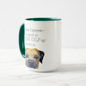 Schattigee Waterverf Grappige Border Terrier Honde Mok (Voorkant links)