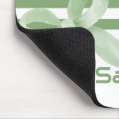 Schattigee Waterverf Green Bow Stripes Mousepad Muismat (Hoek)