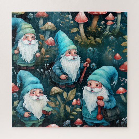 Schattigee Waterverf grillige gnoom Legpuzzel (Verticaal)