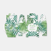Schattigee Waterverf Groen Tropisch Blad Baby show Bedankdoosjes (Uitgevouwen)