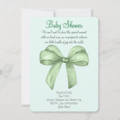 Schattigee waterverf groene boog uitnodiging (Voorkant)