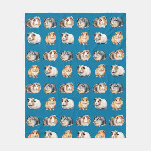 Schattigee Waterverf Guinee Fleece Deken (Voorkant)