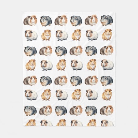 Schattigee Waterverf Guinee Fleece Deken (Voorkant)