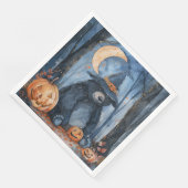 Schattigee Waterverf Halloween Beer voor Decoupage Servet (Hoek)