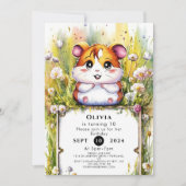 Schattigee Waterverf Hamster Verjaardag Kaart (Voorkant)