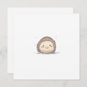 Schattigee Waterverf Happy Hedgehog Feestdagenkaart (Voorkant / Achterkant)