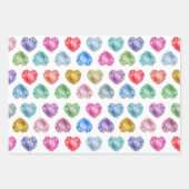 Schattigee Waterverf Hart Edelsteen Kleurrijke Ple Inpakpapier Vel (Voorkant 3)
