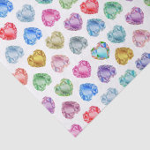 Schattigee Waterverf Hart Edelsteen Kleurrijke Ple Tissuepapier (Detail)