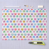 Schattigee Waterverf Hart Edelsteen Kleurrijke Ple Tissuepapier (Craft)