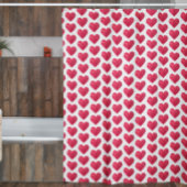 Schattigee Waterverf Harten Eenvoudig Valentijnse  Douchegordijn