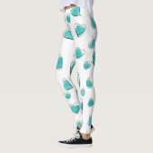 Schattigee Waterverf hartpatroon Leggings (Links)