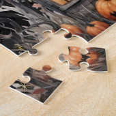 Schattigee Waterverf Haunted House Halloween Legpuzzel (Zijkant)