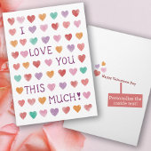 Schattigee Waterverf Hearts Valentijnsdag Kaart