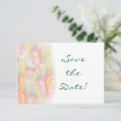 Schattigee Waterverf Hearts Wedding Save the Date (Staand voorkant)