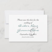 Schattigee Waterverf Hearts Wedding Save the Date (Achterkant)